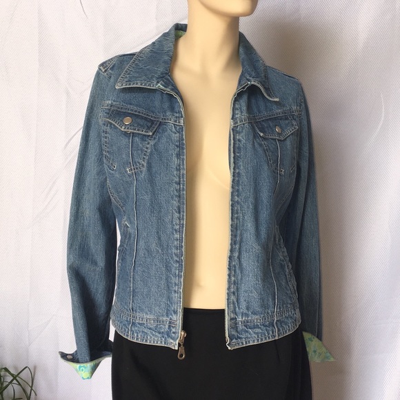 jean jacket with zipper front